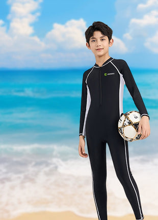 Boys’ Long Sleeve One - Piece Swimsuit - Sidiou Group