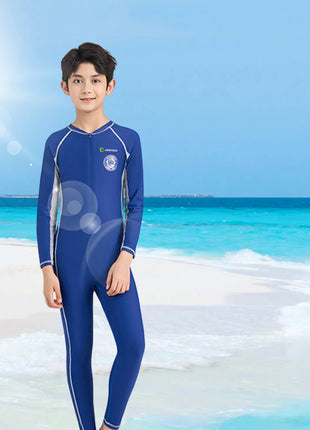 Boys’ Long Sleeve One - Piece Swimsuit - Sidiou Group