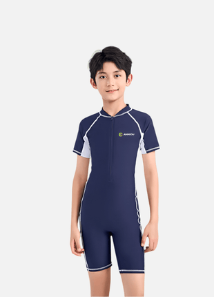 Boys' Short - Sleeved One - Piece Swimsuit - Sidiou Group