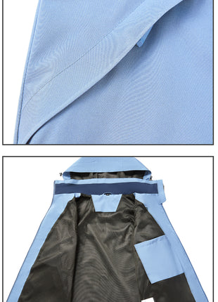 breathable mesh lined interior of lightweight hooded windbreaker