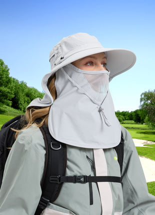 breathable mesh wide brim bucket hat