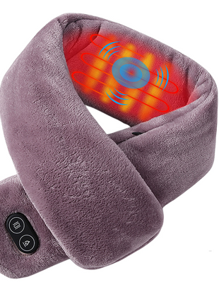 brown unisex heated massage scarf