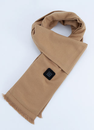 camel minimalist unisex heated scarf