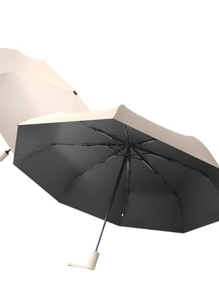 champagne thick black coating automatic umbrella