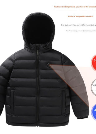 Children's 3 Area Hooded Heated Jacket - Sidiou Group