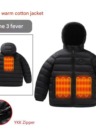 Children's 3 Area Hooded Heated Jacket - Sidiou Group