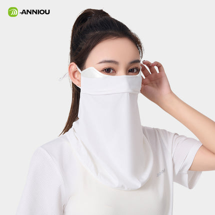 Sidiou Group ANNIOU High-end UV Protection Bandana With Ear Loops For Women Summer Outdoor Eye Corner Protect Antibacterial Cycling Golf Face Cover