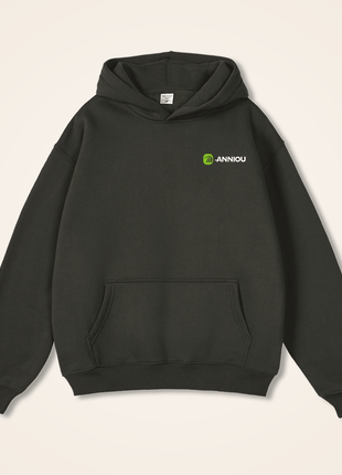dark brown 350gsm fleece pullover hoodie