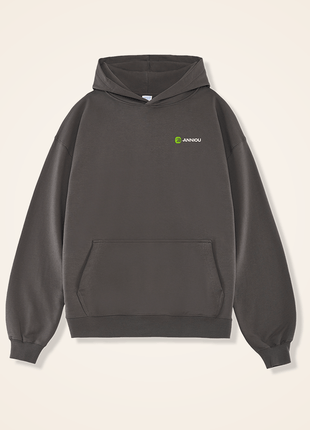 dark grey heavyweight french terry hoodie