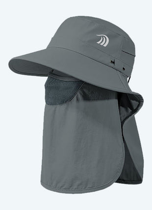 dark grey uv full face bucket hat