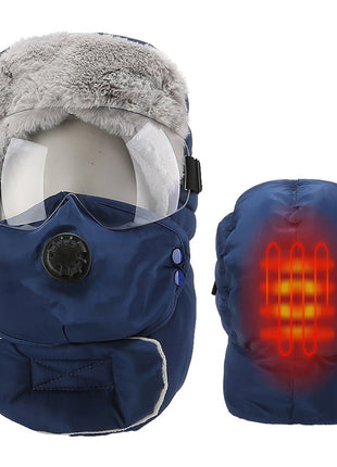 Detachable Goggles Fleece Heated Hat - Sidiou Group