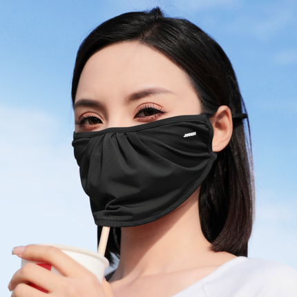 Sidiou Group ANNIOU Anti UV Mask Washable Ice Silk Soft Breathable Woman Sun Protecting Face Cover Outdoor UPF50+ Face Cover Ups