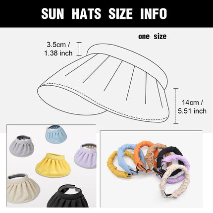 Sidiou Group ANNIOU Best Quality Sun Protection Hat Women's Summer New Foldable Headband Anti UV Empty Top Cap Outdoor Cycling Sun Visor Hat