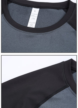 fashionable round neck raglan quick drying top