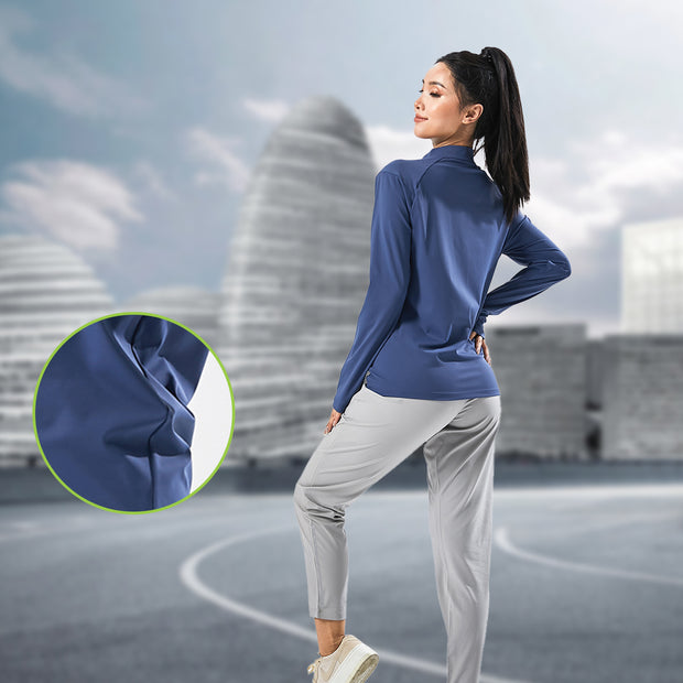 Fitted stand collar sports sweatshirt