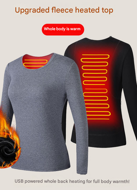 fleece lined thermal heated top