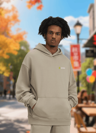 fleece pullover hoodie with front pocket