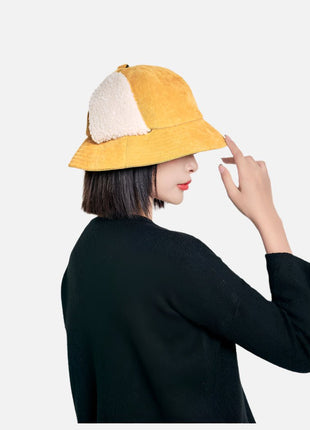 Foldable Ear Flap Corduroy Bucket Hat - Sidiou Group