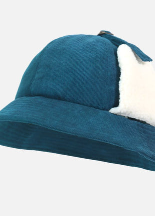 Foldable Ear Flap Corduroy Bucket Hat - Sidiou Group