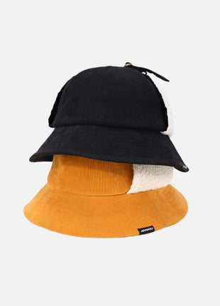 Foldable Ear Flap Corduroy Bucket Hat - Sidiou Group