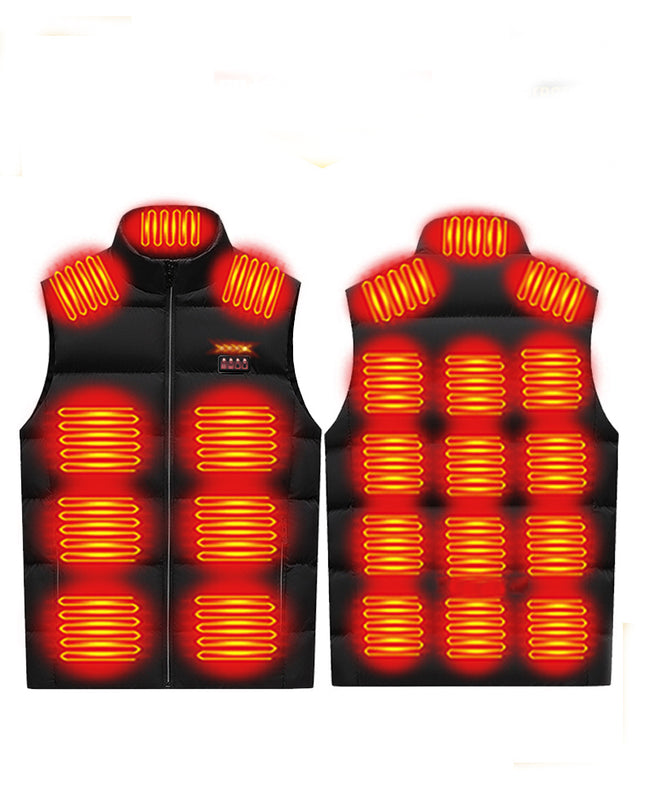 four control 23 areas black heating vest