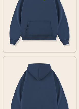 front and back of hooded sweatshirt