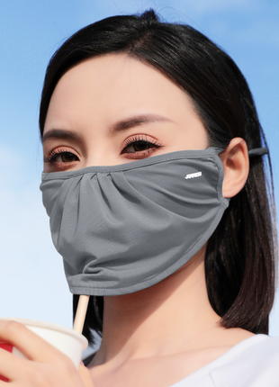 glacier gray shell shape uv protection face mask