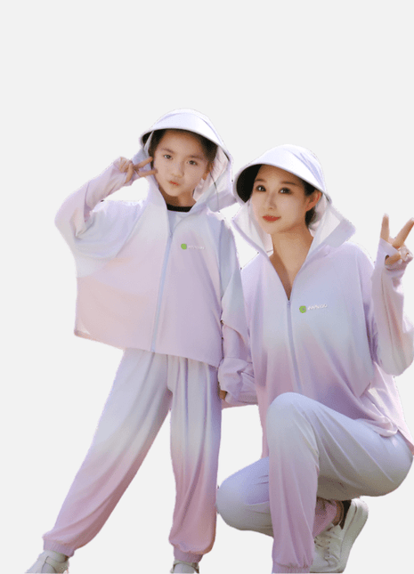 Gradient Color Sun Protection Jacket & Pants Set - Sidiou Group