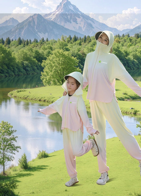 Gradient Color Sun Protection Jacket & Pants Set - Sidiou Group