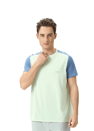 green mens colorblock quick dry t shirt
