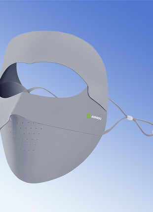 grey detachable full face sun protection mask