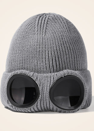 grey goggles knit beanie