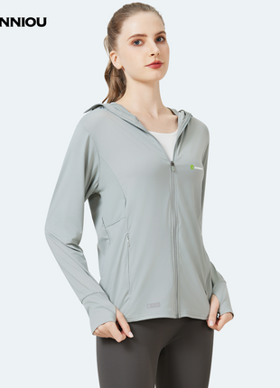 Raw Yarn Ice Silk Hooded Sun Protection Jacket