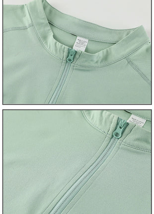 half zip collar detail quick dry fabric
