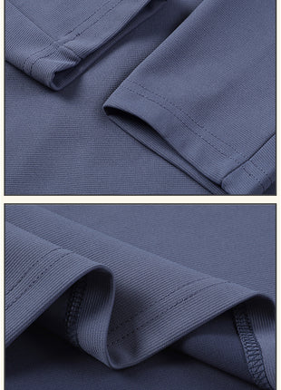half zip mock neck pullover close up of sleeve cuffs and hem stitching