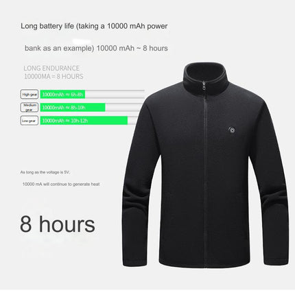 heated fleece jacket battery life