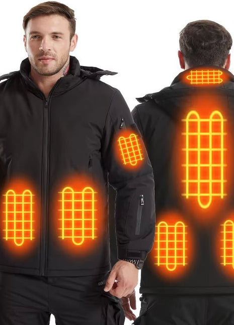 Heated Hooded Hardshell Jacket - Sidiou Group