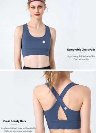 High Impact Cross Back Sports Bra - Sidiou Group