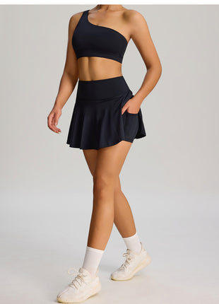 high-waisted golf skirt