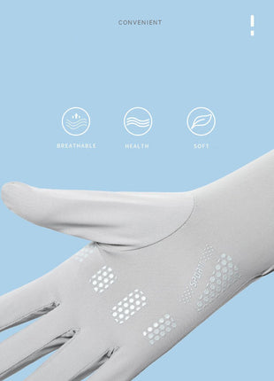 Ice Silk UV Protection Long Sleeve Golf Gloves - Sidiou Group