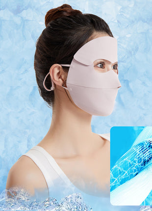 ice silk cool feeling full face sun protection mask