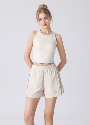 #ivory Anniou High Rise Split Running Shorts