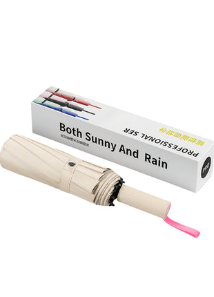 ivory fully automatic 3 fold sun and rain umbrella