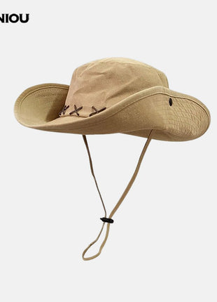 ANNIOU Sun Protection Western Cowboy Hat  in khaki