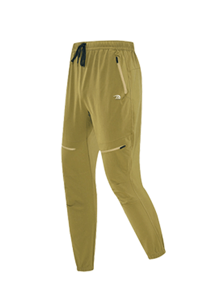 khaki quick dry athletic joggers