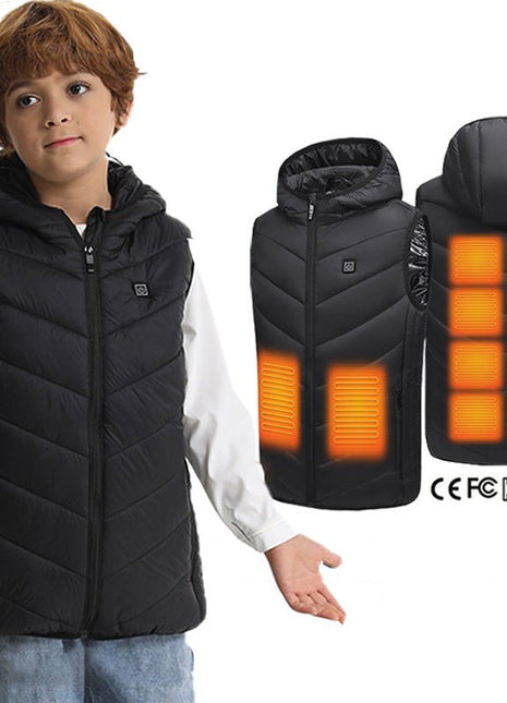 Kids Hooded Heated Gilet - Sidiou Group