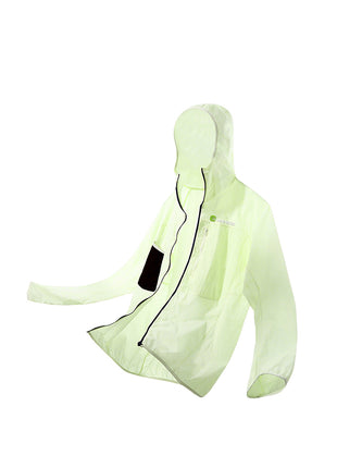light green lightweight hiking windbreaker