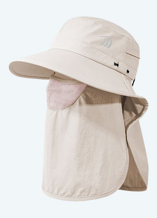 light pink uv full face bucket hat