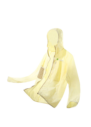 light yellow lightweight hiking windbreaker