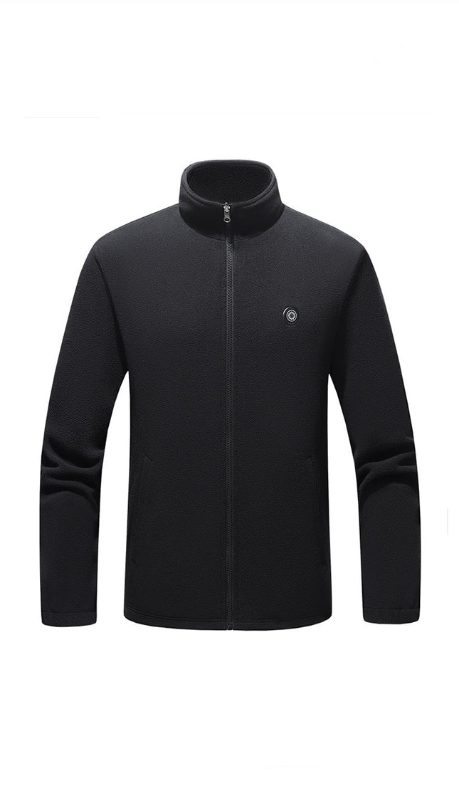 men 9 area heated polar fleece jacket